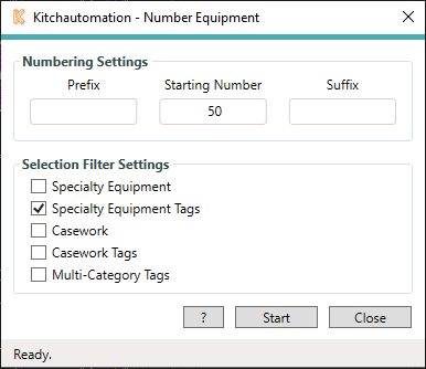 Number Equipment